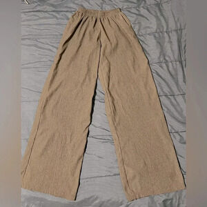 Zara Dark Gray Small Wide Leg Ribbed Pants